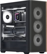 Arvutikorpus Aerocool D501A-G-BK-v2, Midi Tower, ATX, must/puit