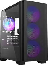 Arvutikorpus Montech AIR 100 ARGB, Micro-ATX, Midi Tower, must, Tempered Glass