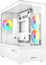 Arvutikorpus Sharkoon MK6 RGB, Midi Tower, valge, karastatud klaas x 2