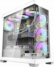 Arvutikorpus Darkflash DS900, valge, 7 ARGB ventilaatoriga
