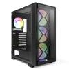 Arvutikorpus Montech Air 1000 Premium, Midi Tower, Tempered Glass, must