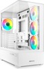 Arvutikorpus Sharkoon AK6 RGB, Tower, valge, Tempered Glass x 2