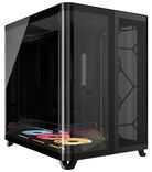 Arvutikorpus Corsair AIR 5400 LX-R LINK, Mid-Tower, Tempered Glass, RGB, must