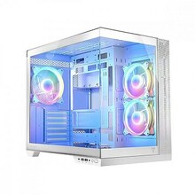 Arvutikorpus Modecom Volcano Panorama Apex ARGB 3F, MIDI, valge