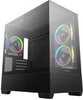 Arvutikorpus Deepcool CG380 3F, Midi Tower, must, Micro ATX, Tempered glass
