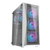 Arvutikorpus Darkflash DK352 Plus, must-valge, 4 ventilaatoriga