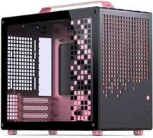 Arvutikorpus Jonsplus Z20, Micro-ATX, must/roosa, kandekäepidemega