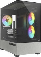 Arvutikorpus Sharkoon MK7 ARGB, mATX, must, karastatud klaas x 2
