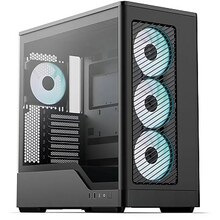 Arvutikorpus Aerocool D520A, Midi Tower, ATX, Tempered Glass, RGB, must