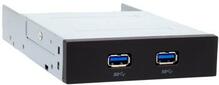 Esipaneel Chieftec MUB-3002, USB 3.0, must/hõbe
