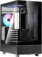 Arvutikorpus SilverStone Technology Lucid 04, Tower, must, Tempered Glass x 2