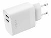Laadija Fixed Dual USB Travel Charger 17W, valge