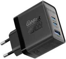 Seinalaadija Promate PowerPort-45 GaNFast, 45W, QC3.0, PD45W