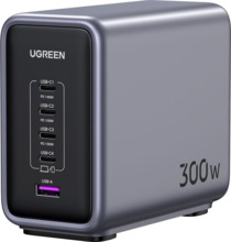 Laualaadija Ugreen Nexode 90903B, 300 W, USB-A + 4xUSB-C, must