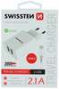Laadija Swissten 2x USB-A, 2.1 A, 10.5 W, valge