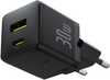 Seinalaadija Baseus Palm 30W, USB-C USB-A, must