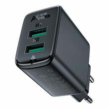 Laadija Acefast A33, 2xUSB-A, 18W, must