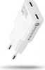 Seinalaadija Everactive SC-385Q Super Slim QC 4+, 30 W, 2xUSB-C, valge