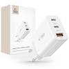 Seinalaadija Tech-Protect NC30W, 30W, 2x USB-C PD, USB-A QC 3.0, valge
