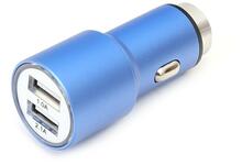 Autolaadija Omega OUCC2MBL, 2xUSB, 2100mA, metall, sinine