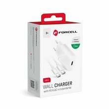 Seinalaadija Forcell HT08099, 25 W, USB-C, valge