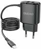 Laadija Dudao A2 Pro, 12W, 2xUSB, sisseehitatud Lightning kaabel, must