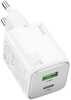 Laadija Hoco N41, USB-A/USB-C, PD 20W, QC3.0, valge
