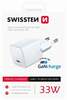 Reisilaadija Swissten GaN Mini, USB-C 33W, valge