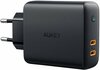 Telefoni laadija Aukey PA-D5, 2xUSB-C, 63 W, must