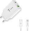 Telefoni laadija T-PHOX Speedy, 18 W, valge