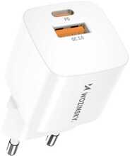 Seinalaadija Wozinsky CMWCW 20W, USB-C/USB-A, valge