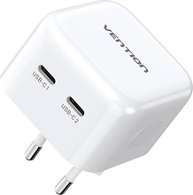 Võrgulaadija Vention FBPW0-EU USB(C+C) GaN 35W, valge