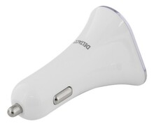 Autolaadija Deltaco USB-CAR102, 3xUSB, 5.2A, valge