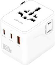 Reisiadapter 4smarts Nomad GaN 20W 2C+1A, valge