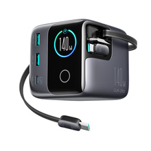 Laualaadija Joyroom Podix JR-TRD01 GaN 140W, 5 porti, 2 sisseehitatud kaablit, hall
