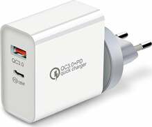 Laadija Montis MT008, USB-A, USB-C, 36 W, valge