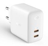 Seinalaadija Aukey PA-B4 Omnia GaN, 2xUSB, 65W, valge