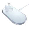 Juhtmevaba laadija Choetech Qi 2in1, nutitelefonidele ja Apple Watch, alusega, valge