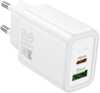 Seinalaadija Hoco N61, USB A + Type C PD QC3.0, 20 W, valge