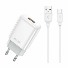 Laadija Jellico EU01, 2.4A, USB Type-C, 12 W, valge