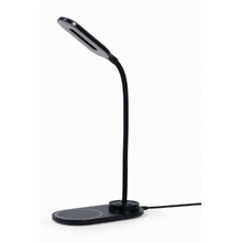 Laualamp juhtmevaba laadijaga Gembird TA-WPC10-LED-01, must