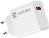Laadija Natec Ribera USB-A 18W, valge