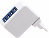Laadija Omega 4xUSB, 2.4 A, valge, kaabliga
