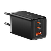Seinalaadija Baseus GaN5 Pro, 2xUSB-C + USB, 65W, must