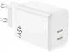 Laadija NCC 2xUSB-C, 45 W, valge