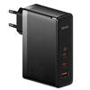 Seinalaadija Baseus GaN5 Pro CCGP100201, 2xUSB-C + USB, 140W, must