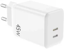 Laadija NCC 2xUSB-C, 45 W, valge