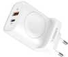 Laadija Veger W002E, 1xUSB-C, 1xUSB Watch, 25 W, juhtmevaba, valge