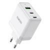 Seinalaadija Duzzona T1, 65W, 1xUSB, 2xType-C, valge