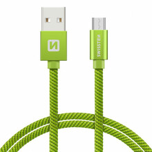 Kaabel Swissten Micro USB, 20 cm, roheline